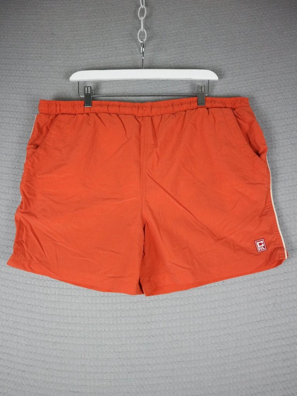 Chaps Ralph Lauren Nylon Shorts Orange Lined Mens Large